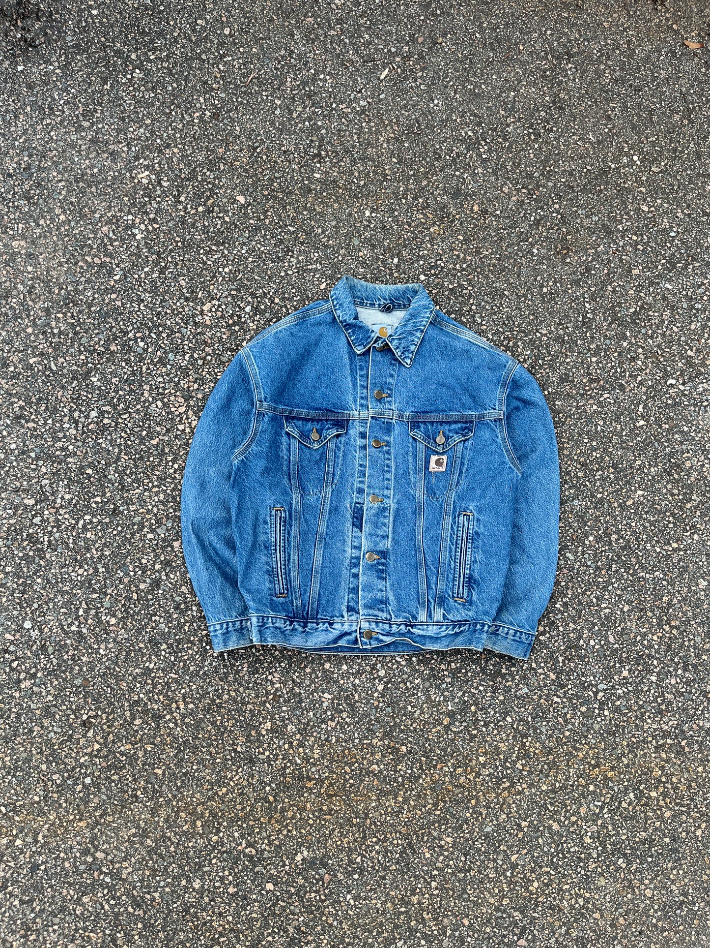 褪色牛仔布 Carhartt 卡车司机夹克 - 中号