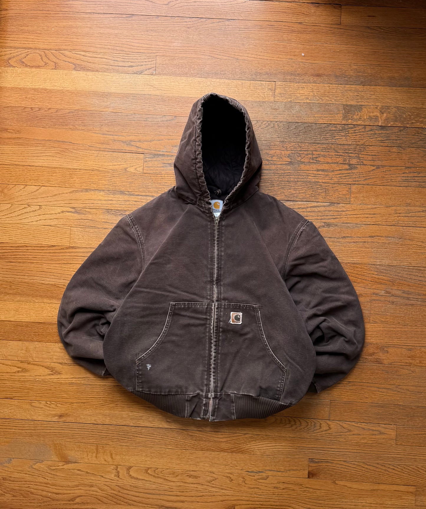Faded Dark Brown Carhartt Active Jacket - Large