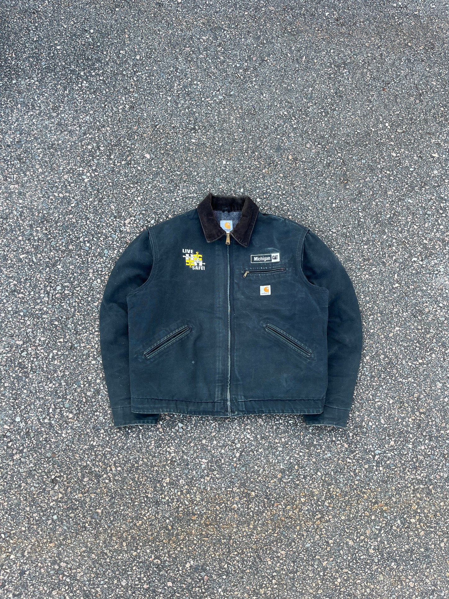 Faded Black Carhartt Detroit Jacket - Boxy Medium