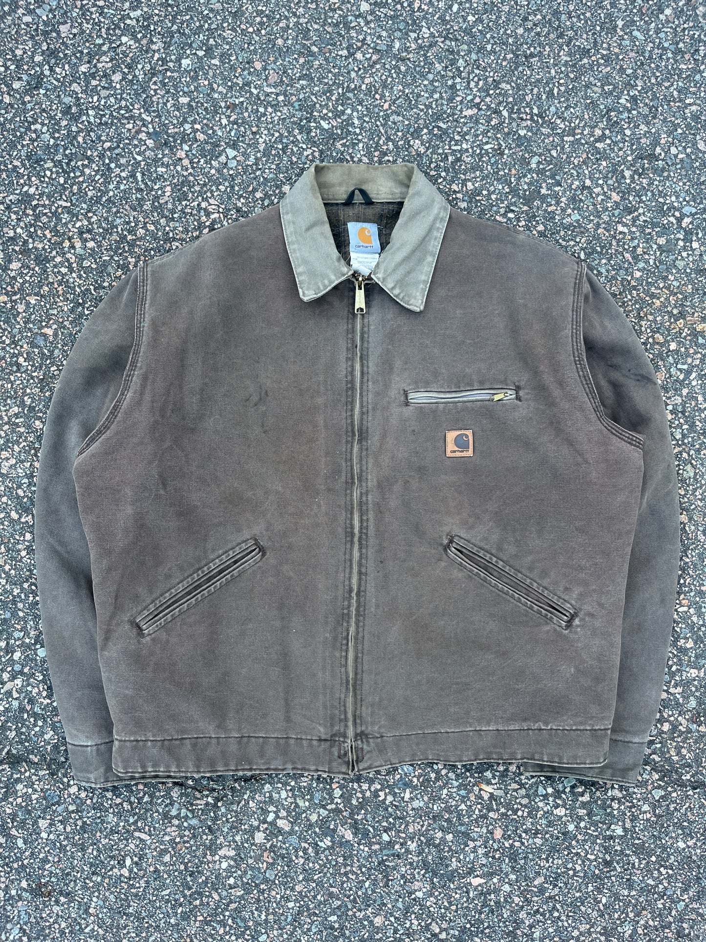 褪色栗棕色 Carhartt 底特律夹克 - 宽松 L-XL