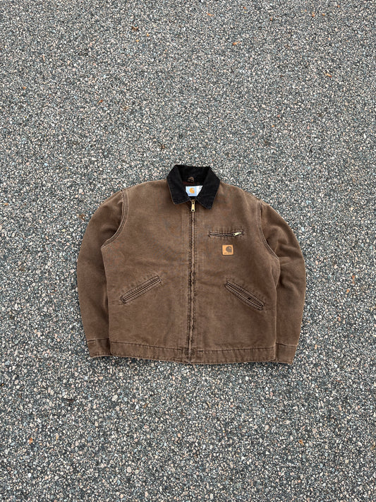 Faded Chestnut Brown Carhartt Detroit Jacket - Boxy M-L