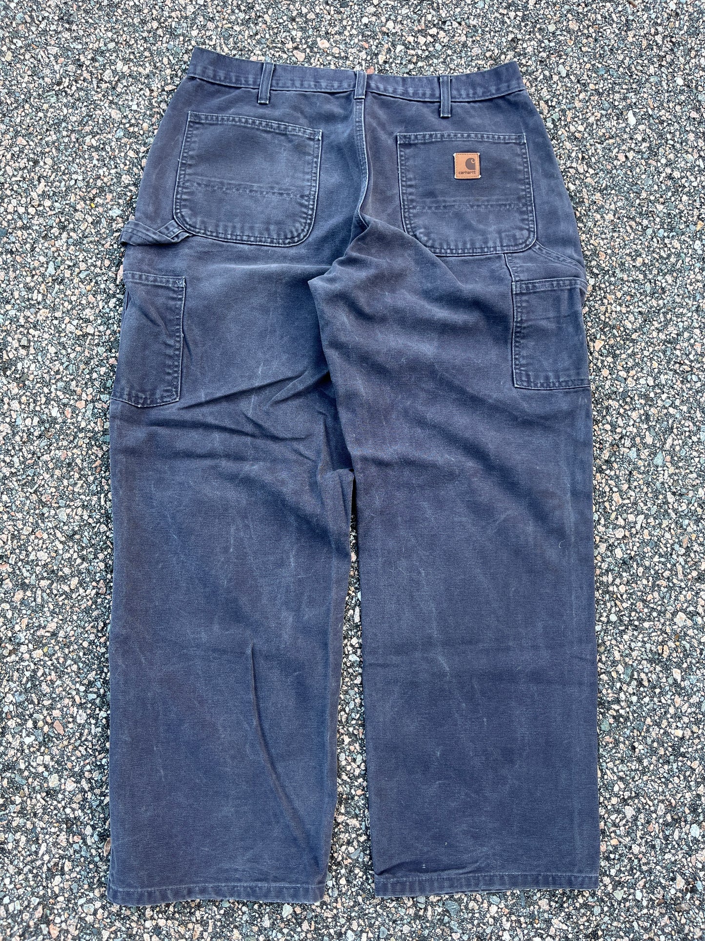 Faded Petrol Blue Carhartt Carpenter Pants - 33 x 29