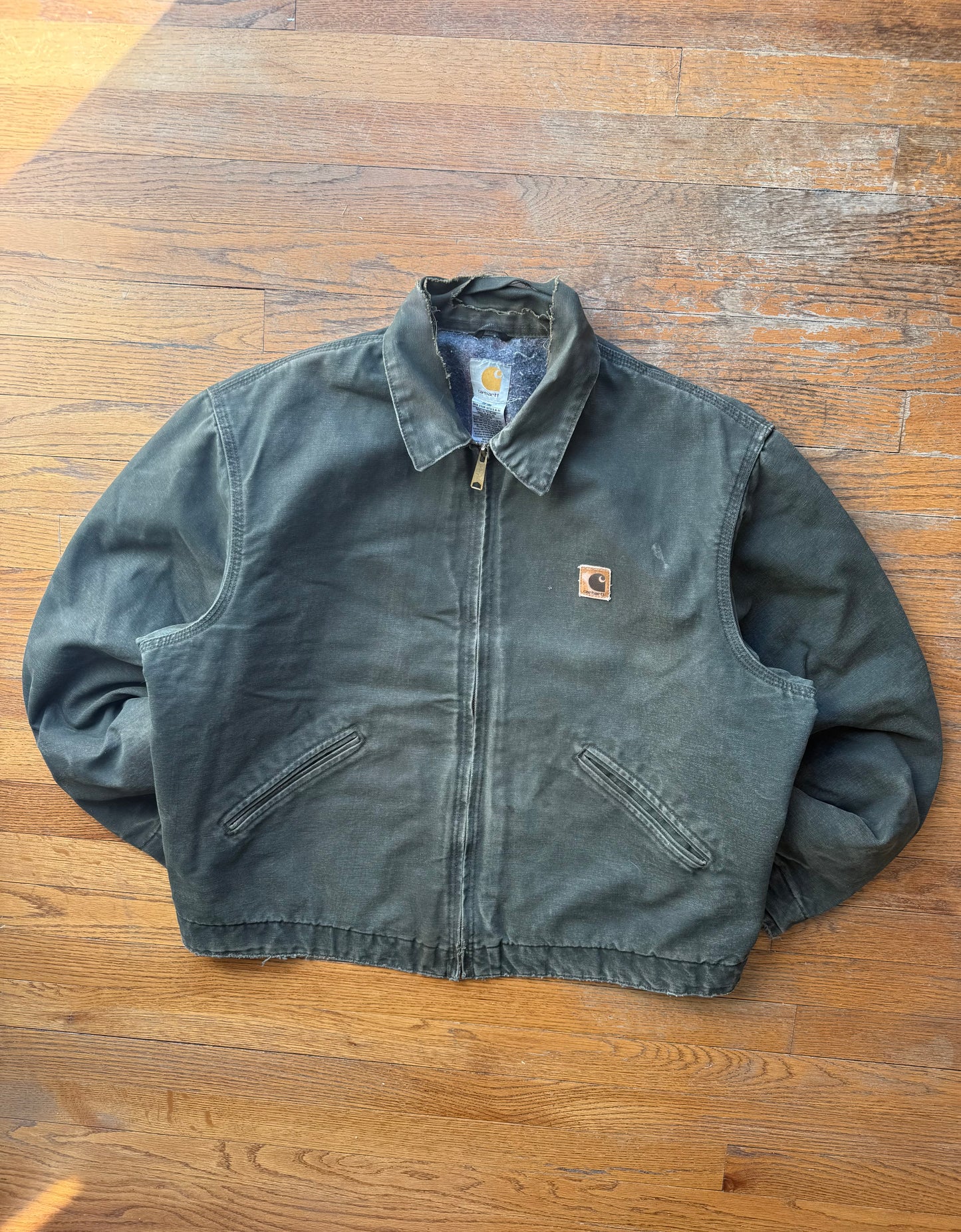 Faded Olive Green Carhartt Detroit Jacket - Boxy L-XL