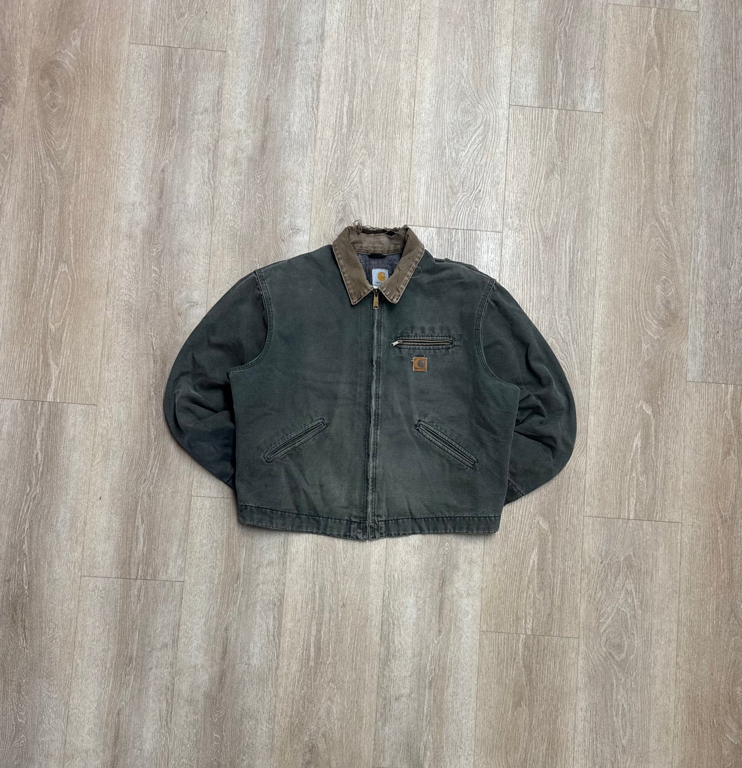 Faded Olive Green Carhartt Detroit Jacket - Boxy L-XL