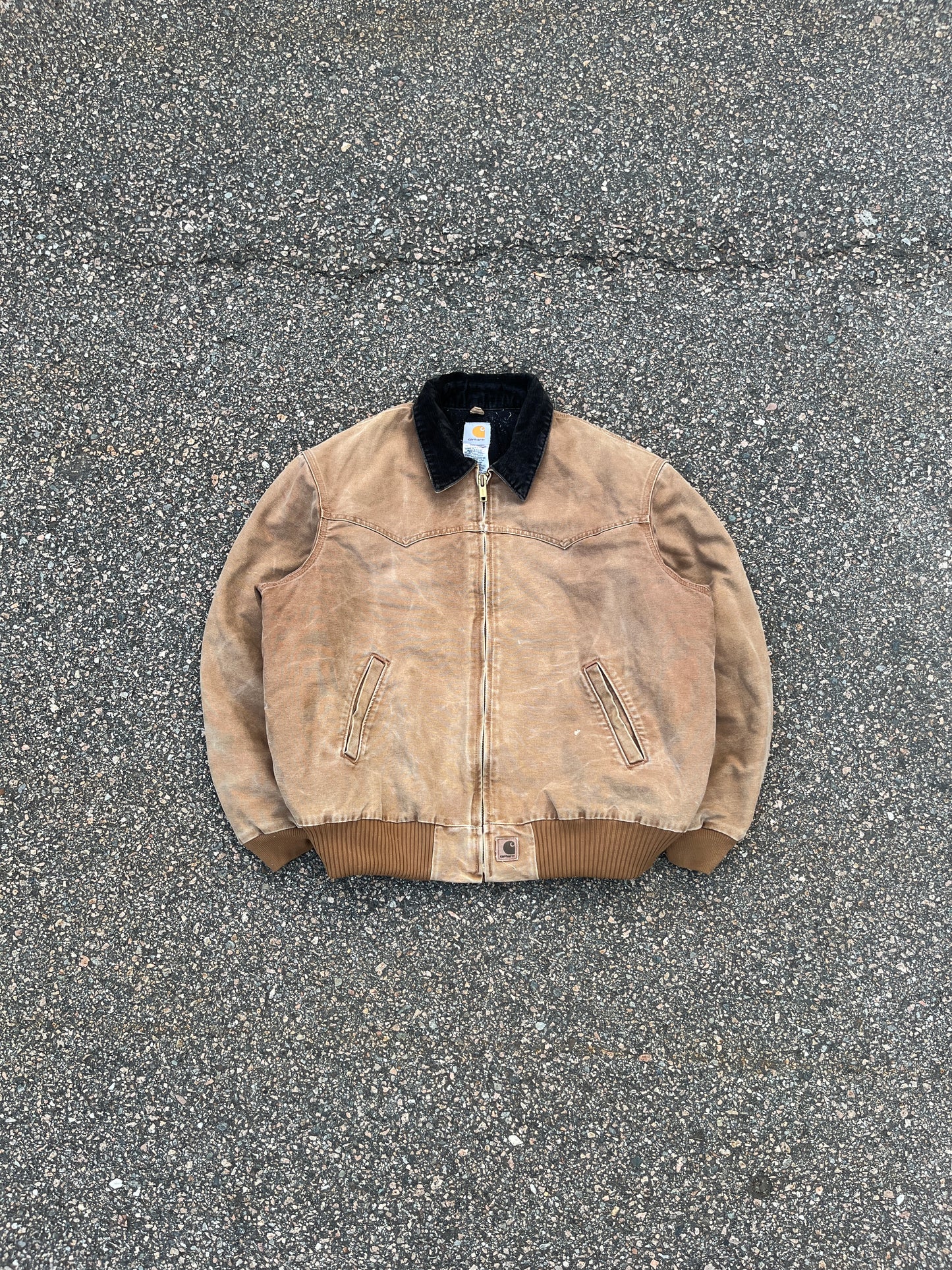 褪色棕色 Carhartt Santa Fe 夹克 - 2XL