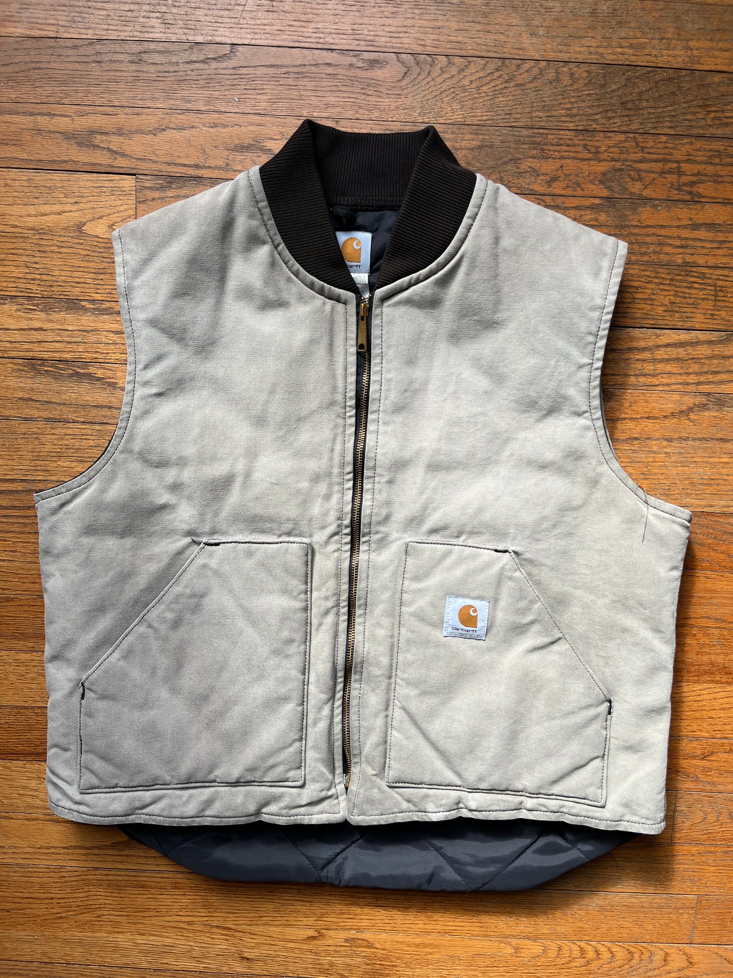 Faded Black Carhartt Vest - Large