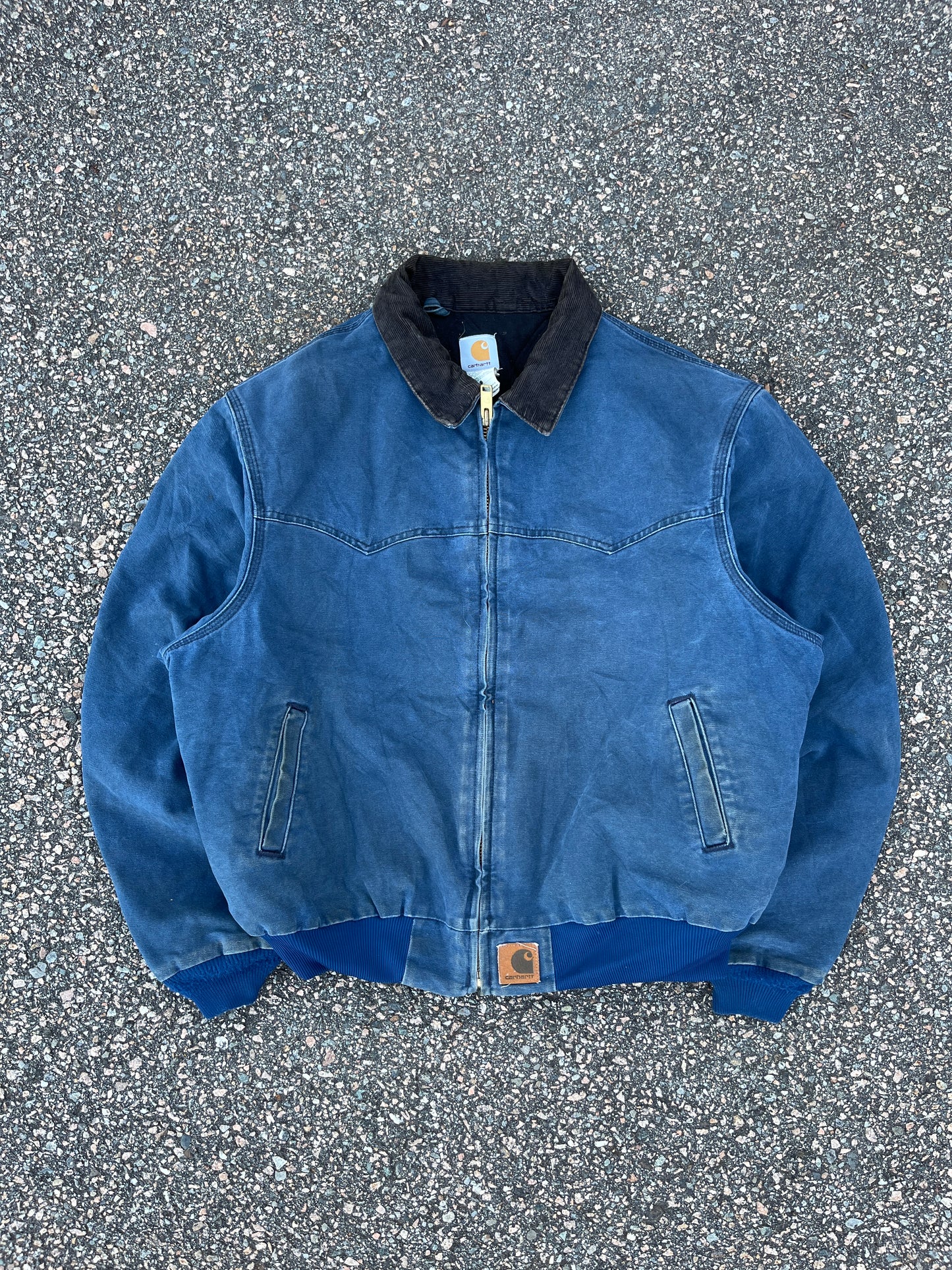 褪色蓝色 Carhartt Santa Fe 夹克 - XL