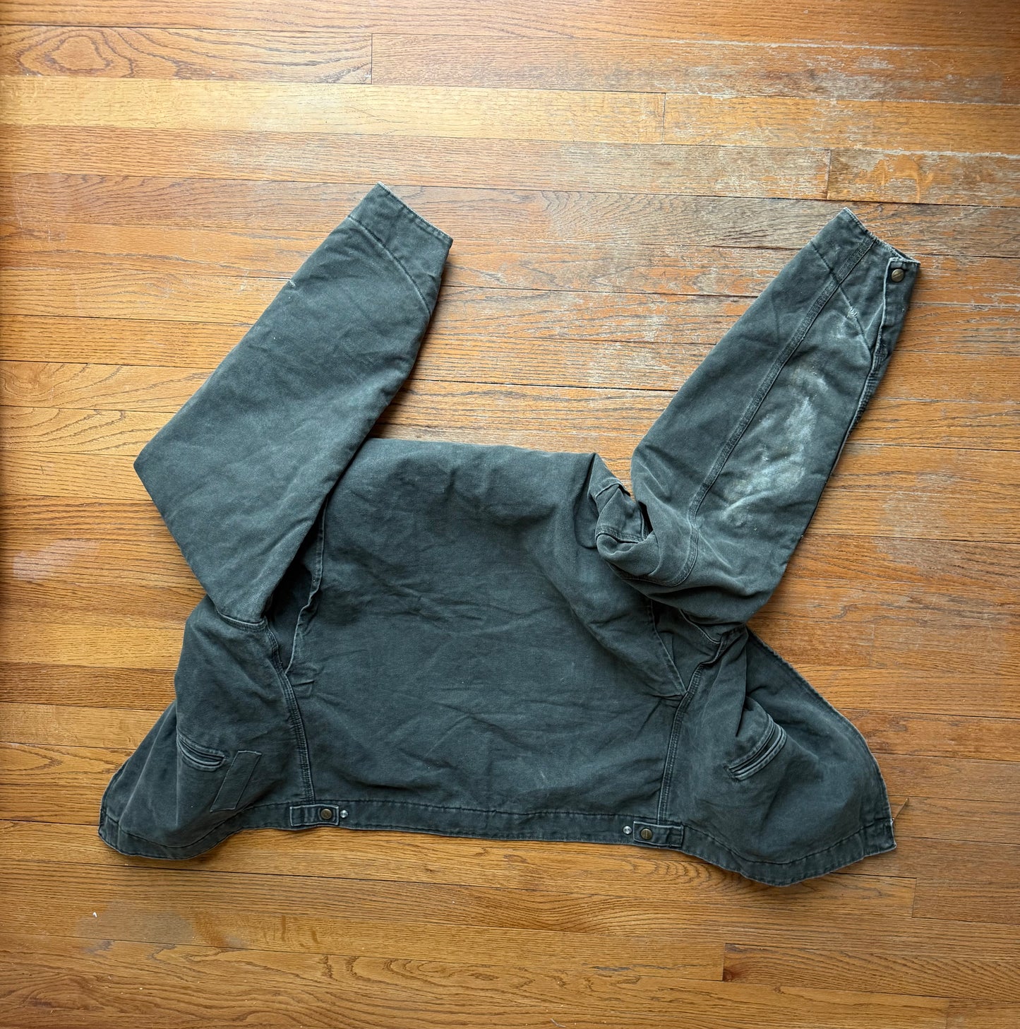 Faded Olive Green Carhartt Detroit Jacket - Large