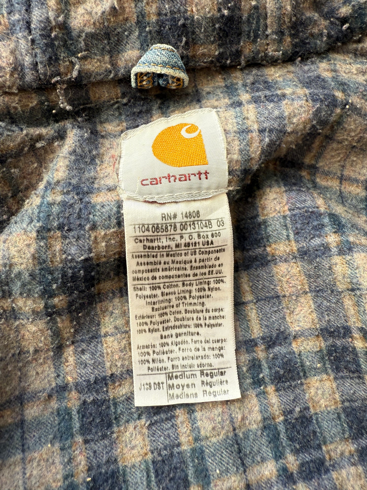 Faded Denim Carhartt Active Jacket - Medium