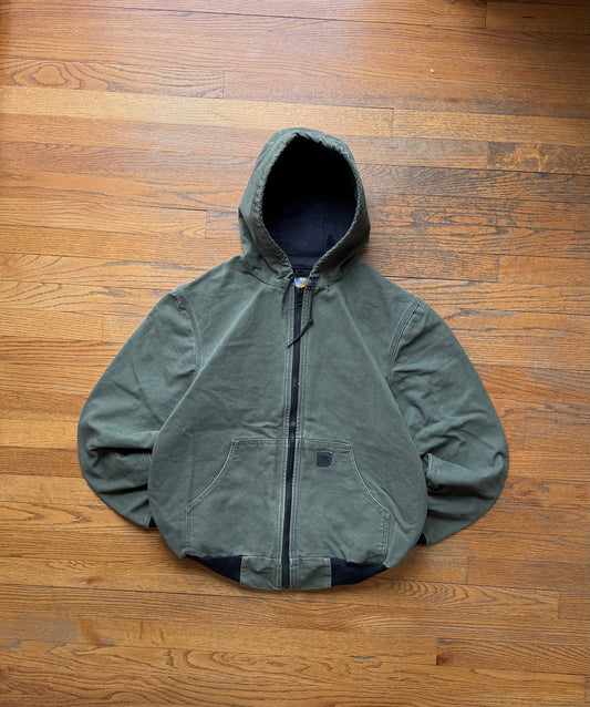 Faded Olive Green Carhartt Active Jacket - Medium