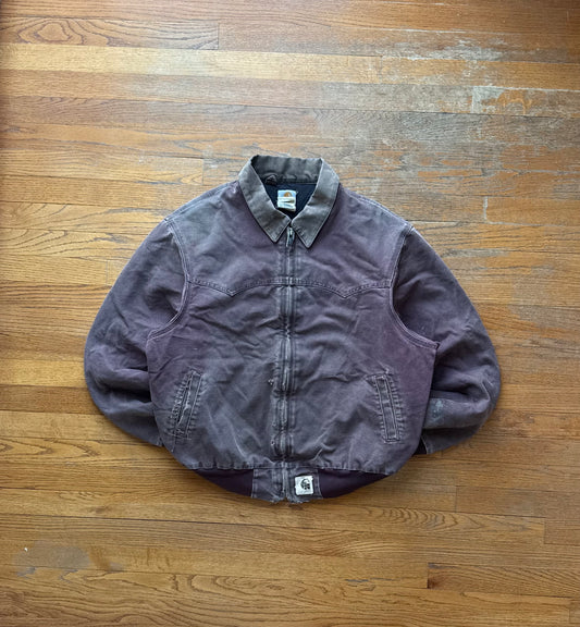 Faded Burgundy Carhartt Santa Fe Jacket - Large