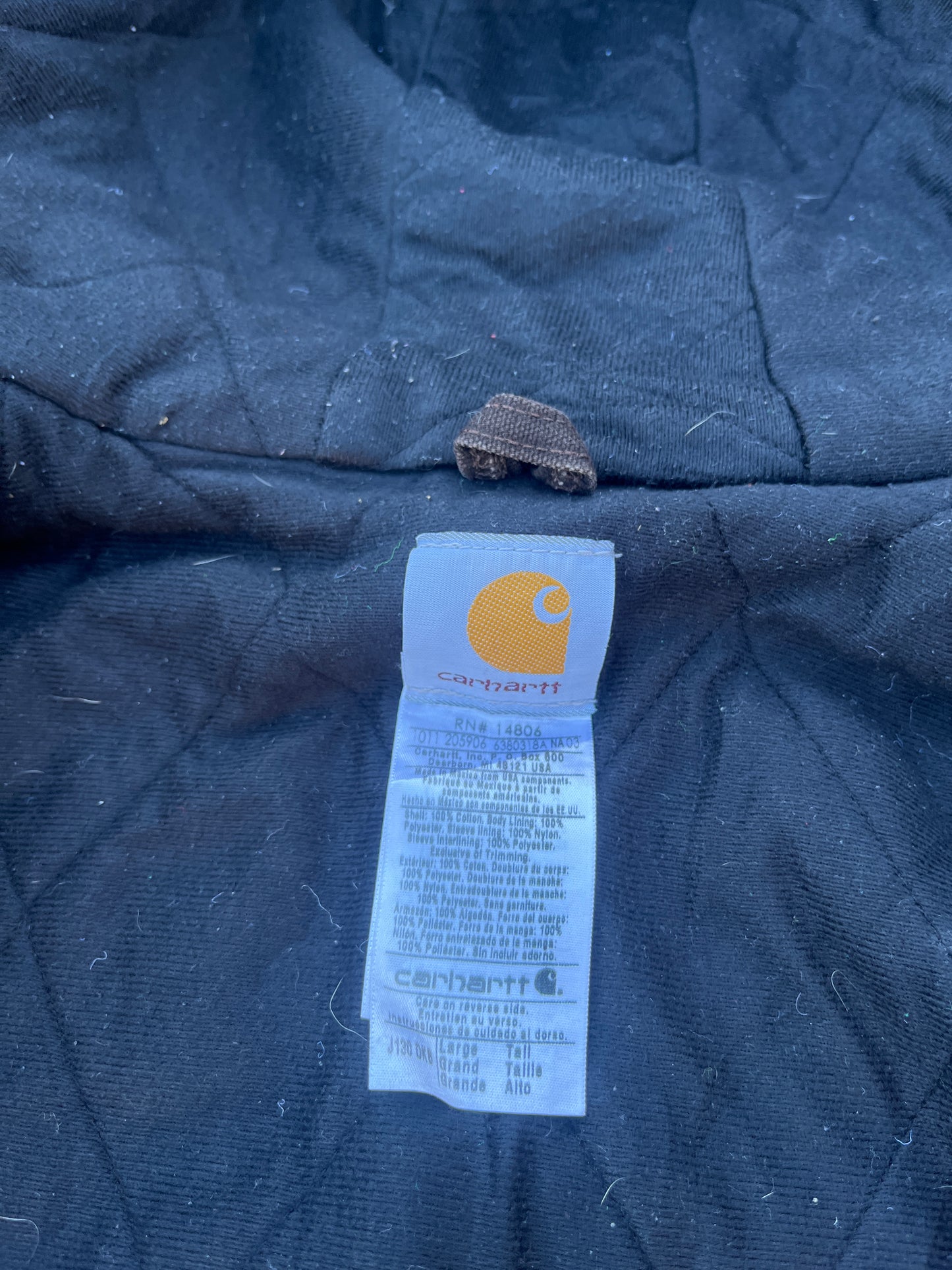 Faded Brown Carhartt Active Jacket - Large Tall