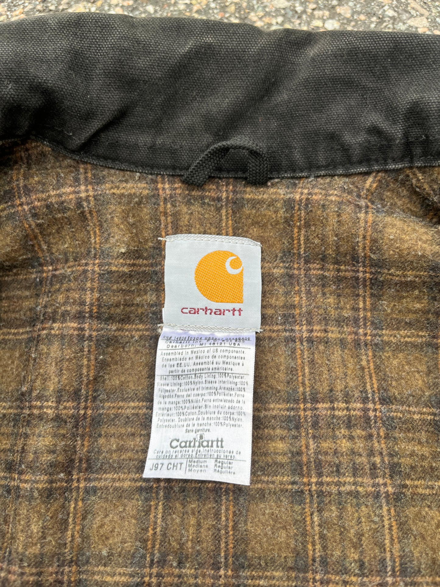 褪色栗棕色 Carhartt 底特律夹克 - 中号