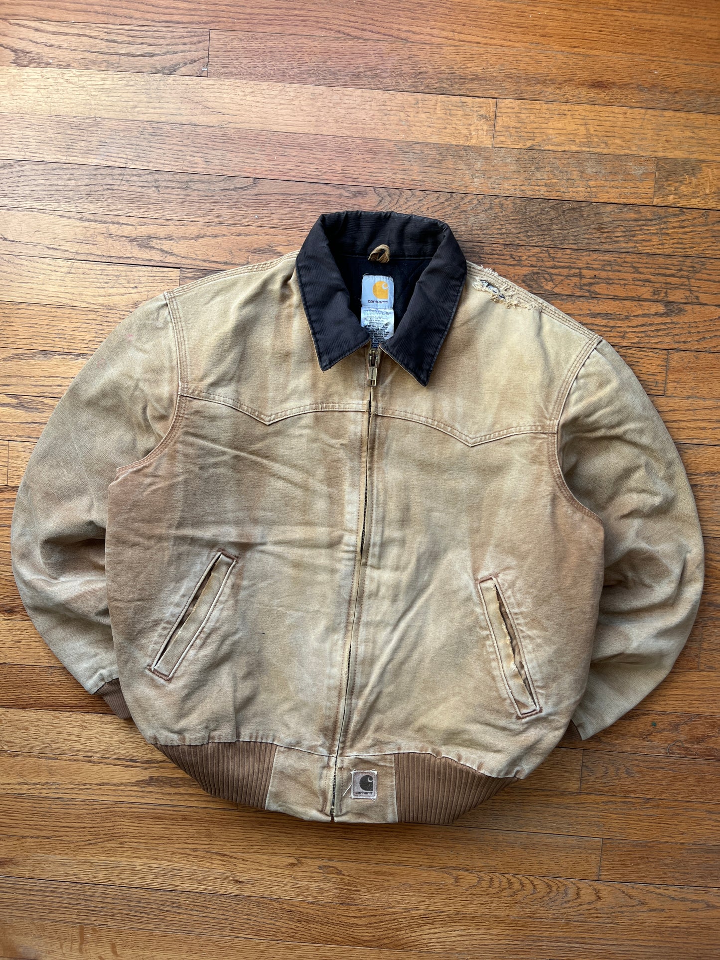 Faded Brown Carhartt Santa Fe Jacket - Large