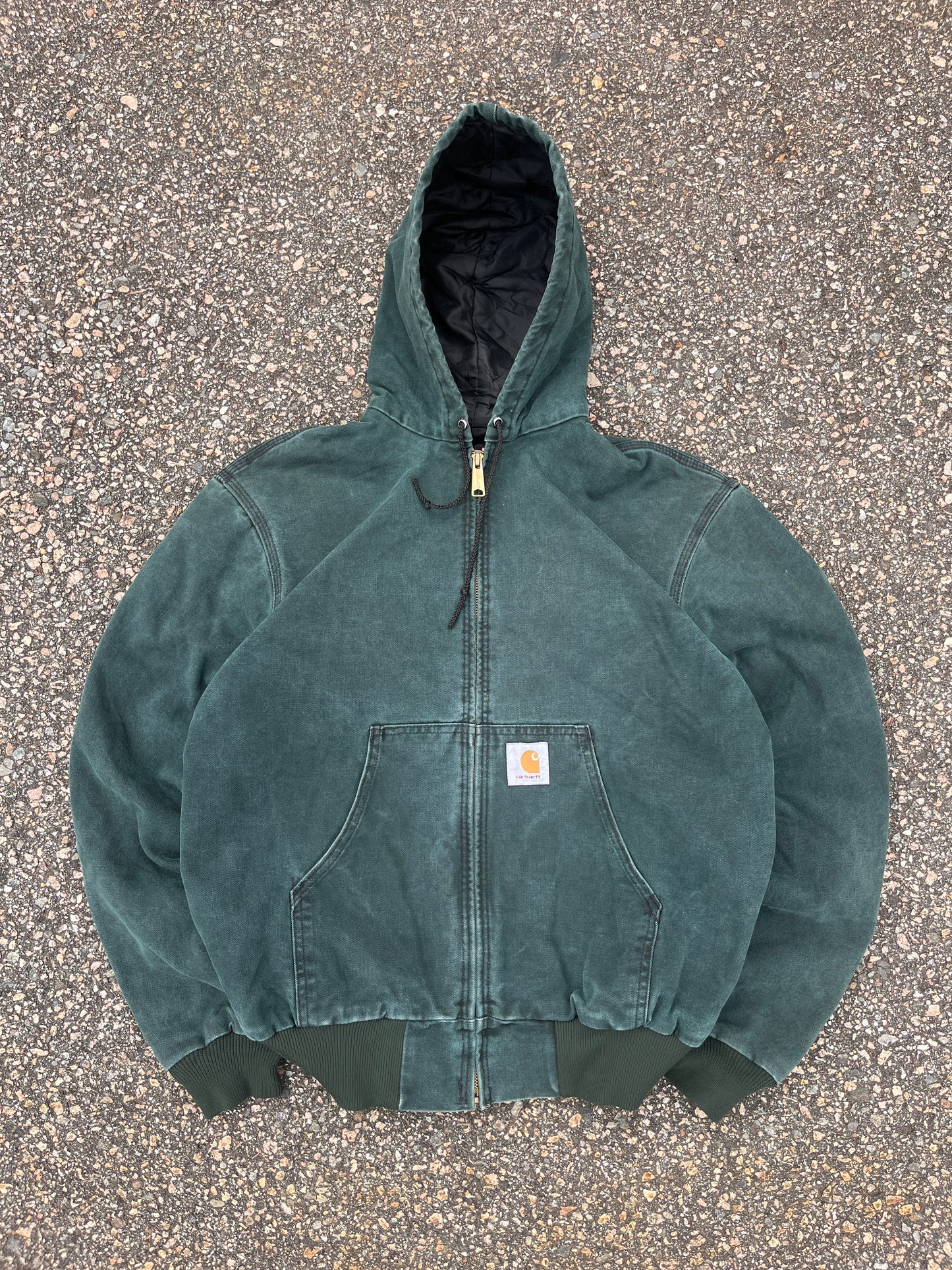 褪色猎人绿色 Carhartt 运动夹克 - 中号