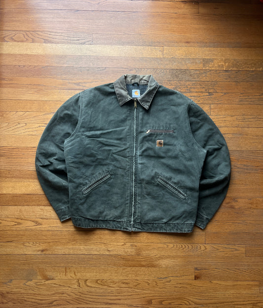 Faded Olive Green Carhartt Detroit Jacket - XL Tall