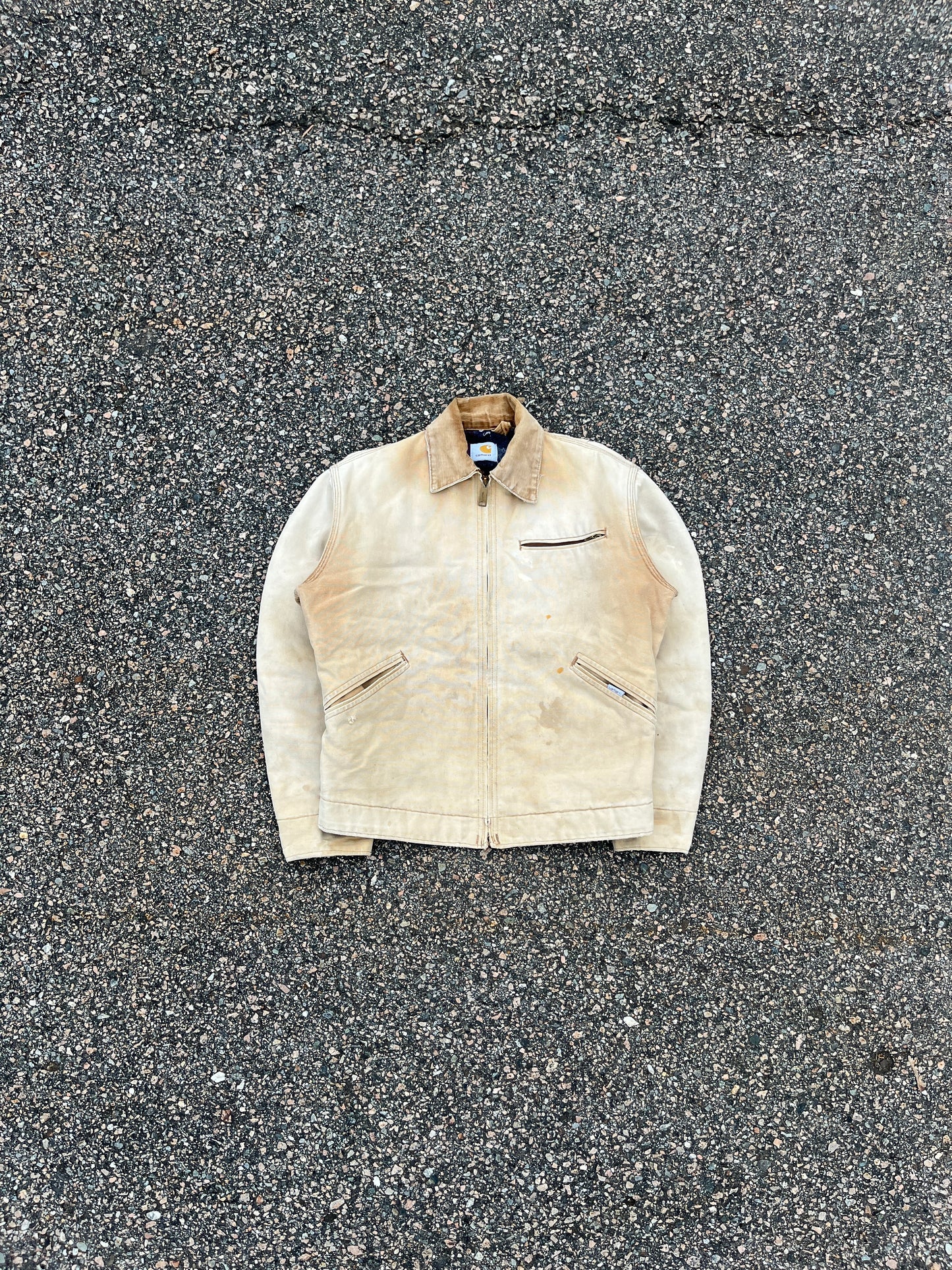 80 年代褪色棕色 Carhartt 底特律夹克 - 小码