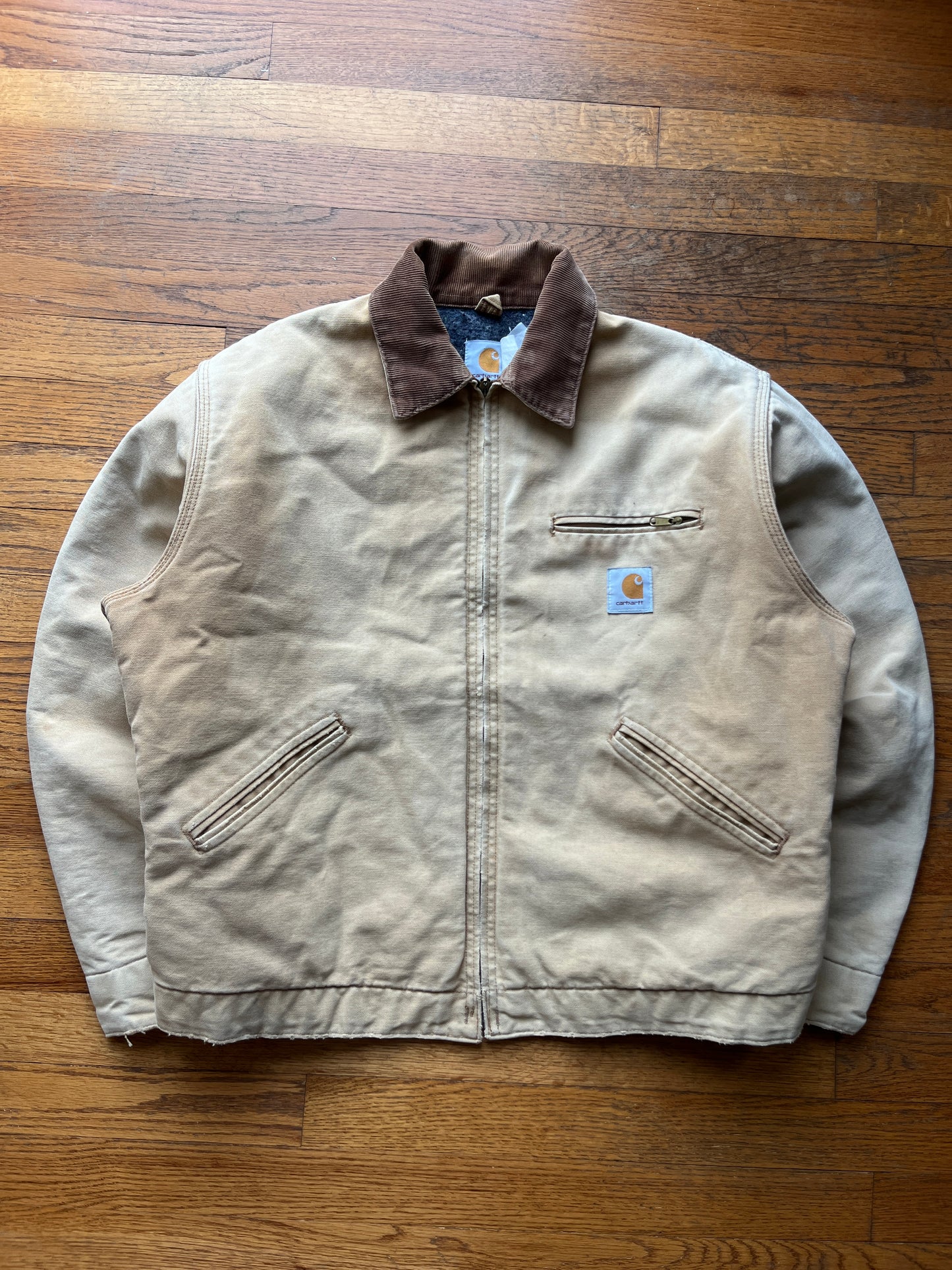 褪色棕色 Carhartt 底特律夹克 - 中号宽松款