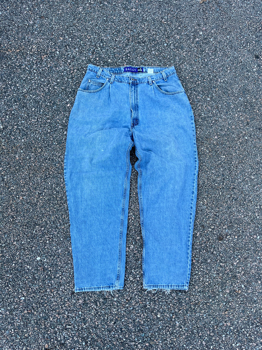 Levi's 561 银色标签褪色牛仔宽松裤 - 38 x 32.5