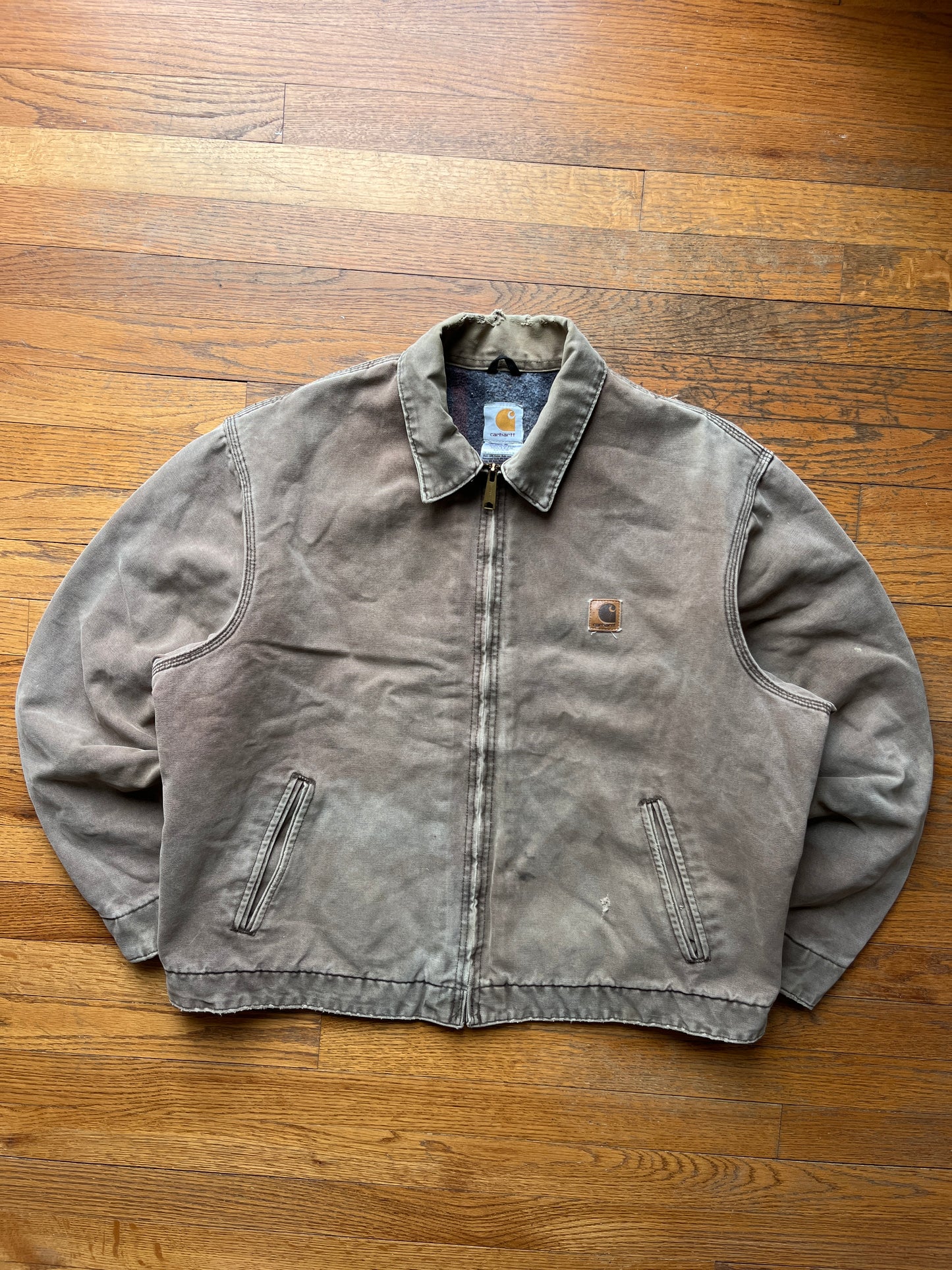 Faded Chestnut Brown Carhartt Detroit Jacket - Boxy Large