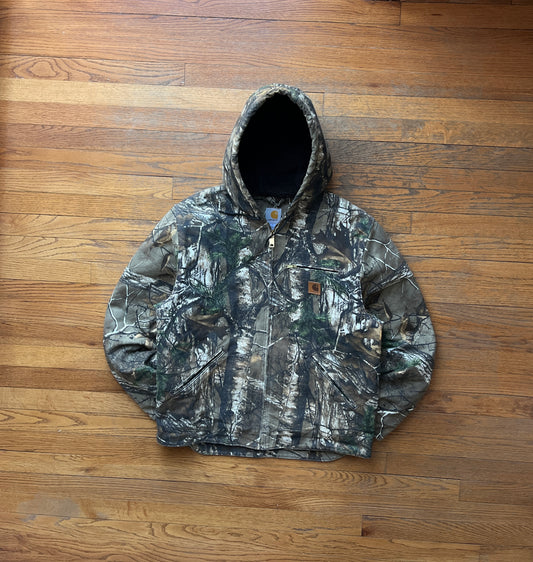 Faded Realtree Carhartt Sherpa Lined Jacket - Large