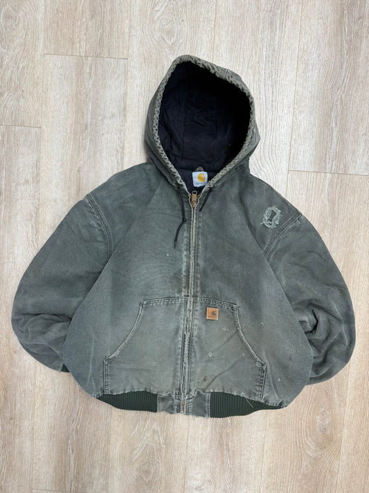Faded Olive Green Carhartt Active Jacket - 2XL