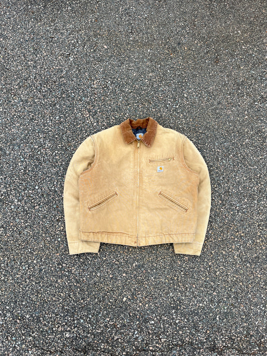 褪色棕褐色 Carhartt 底特律夹克 - 宽松中号