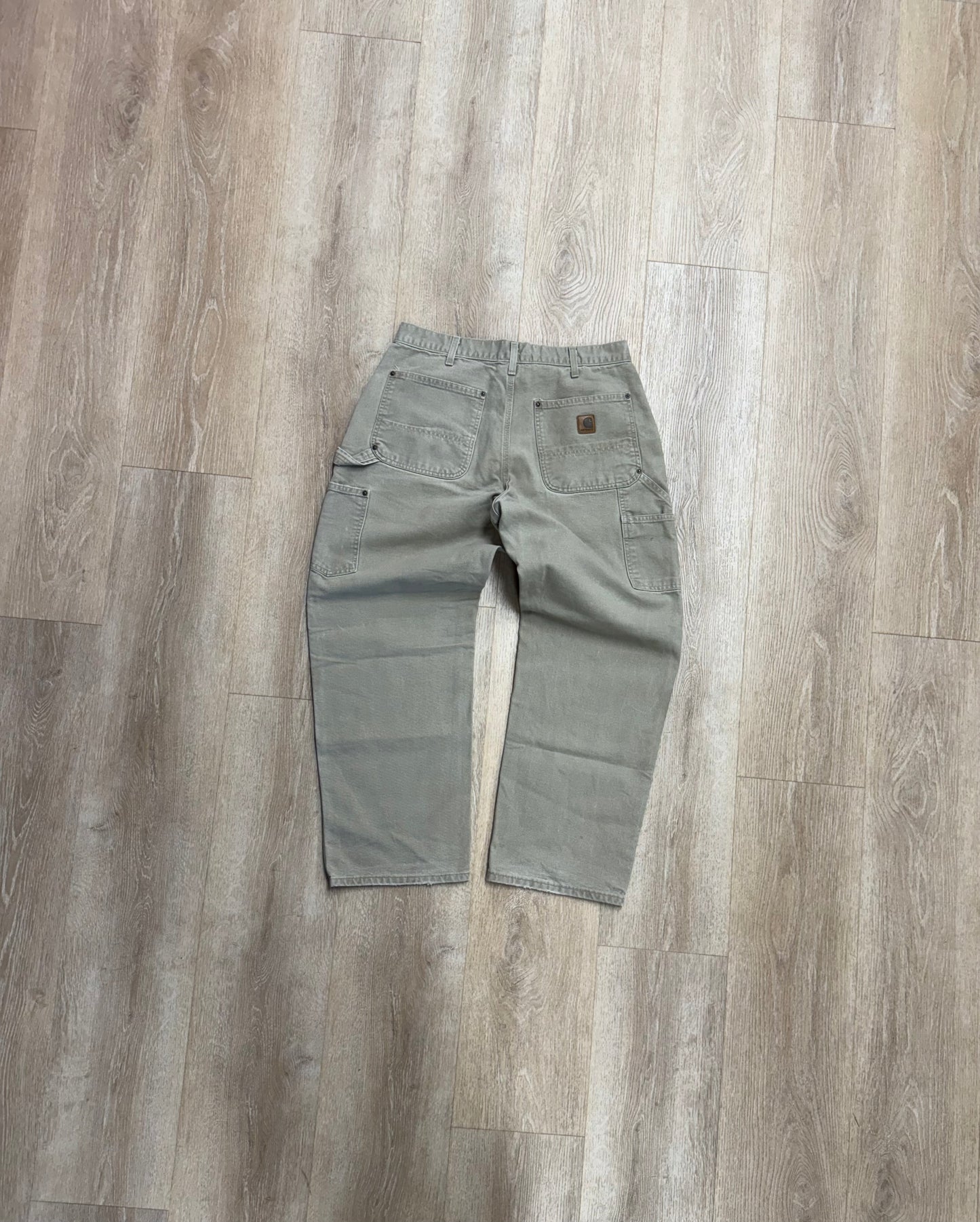 Faded Tan Carhartt Double Knee Pants - 32 x 29