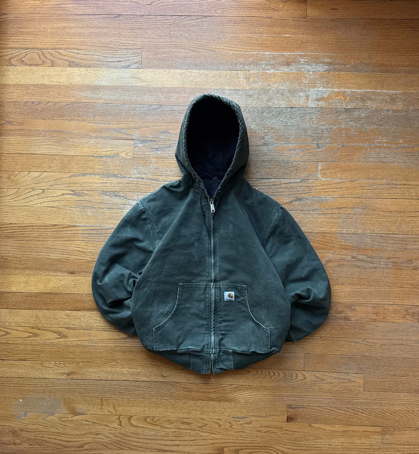 Faded Olive Green Carhartt Active Jacket - Small