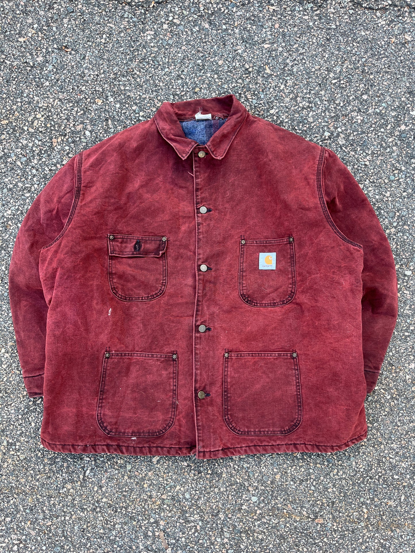 Faded Port Red Carhartt Chore Jacket - 2XL