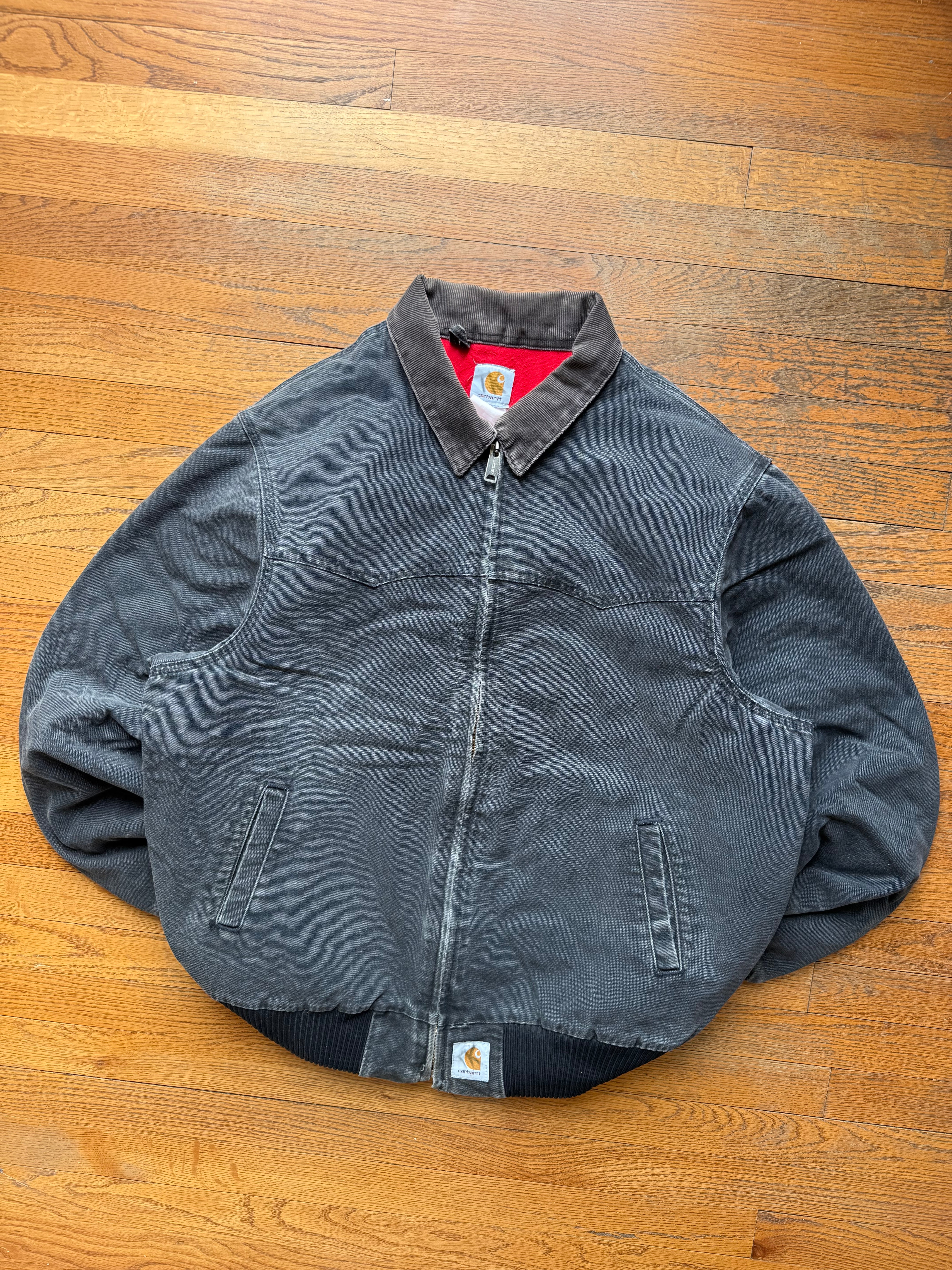 Carhartt Sant Fe Jacket ダークグレー　Lサイズ VTG Carhartt J14 CHT Santa Fe Jacket Minimal Wear Faded Dark Brown