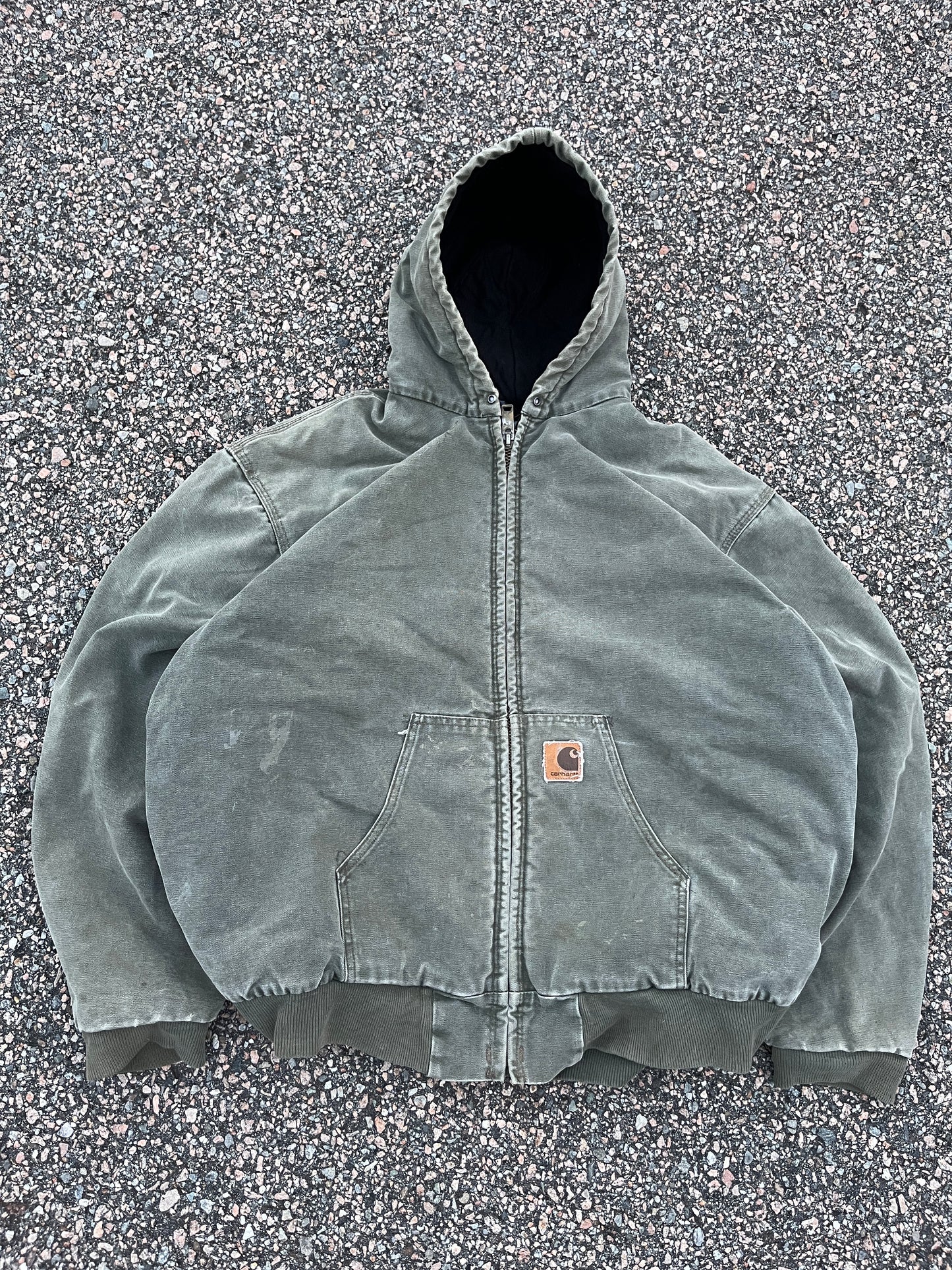 褪色橄榄绿色 Carhartt 运动夹克 - Boxy XL-2XL