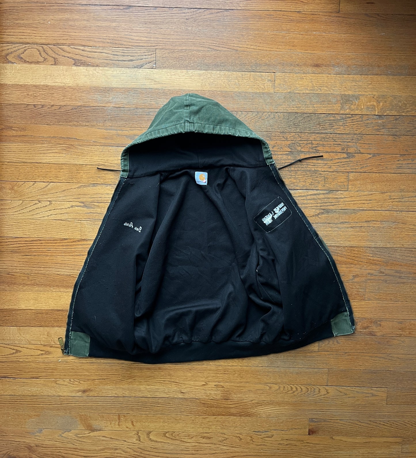 Faded Olive Green Carhartt Active Jacket - Medium