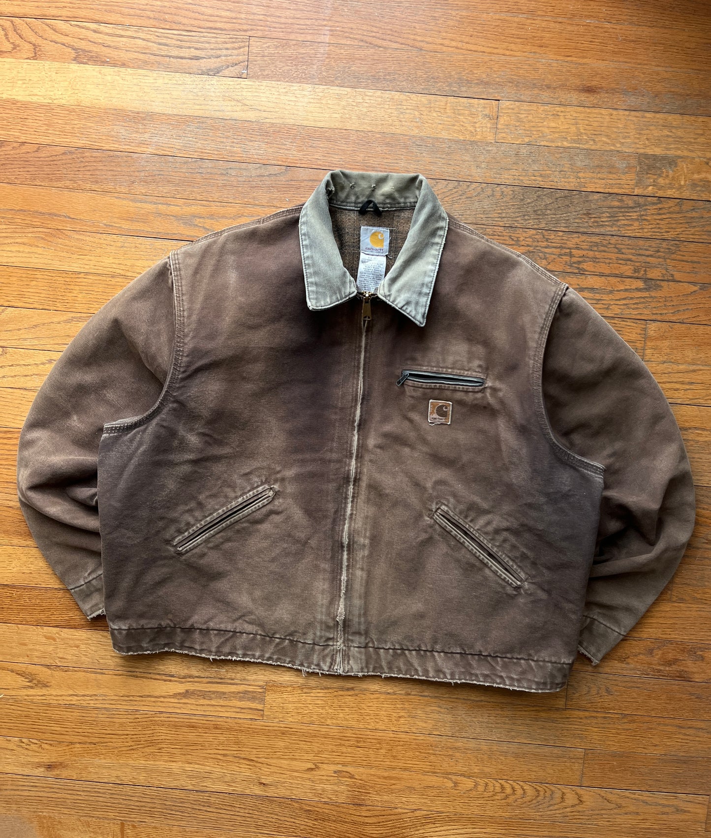 Faded Dark Brown Carhartt Detroit Jacket - 2XL