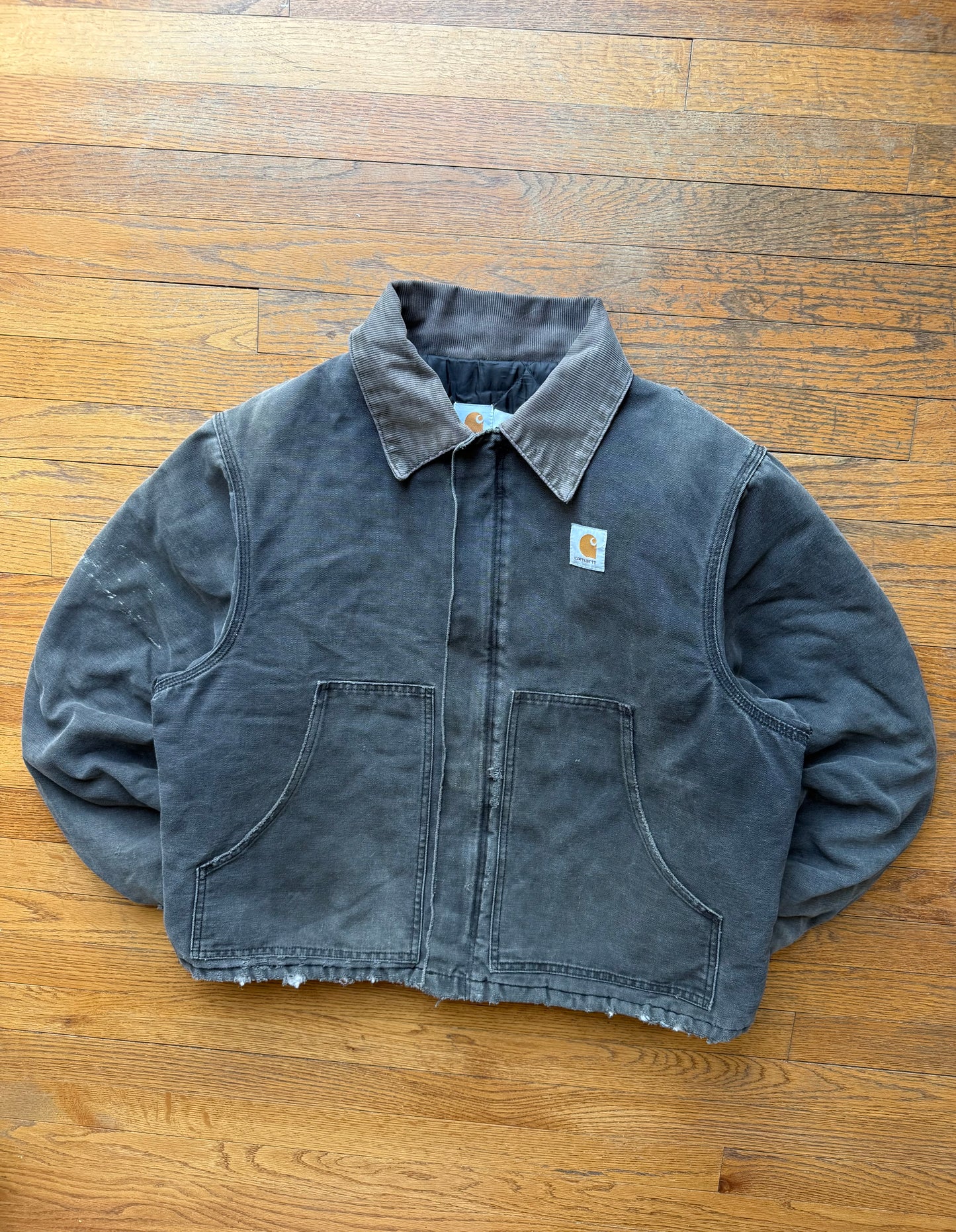 Faded n Distressed Black Carhartt Arctic Jacket - Boxy Medium