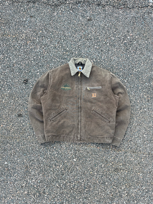 Faded Chestnut Brown Carhartt Detroit Jacket - Boxy M-L