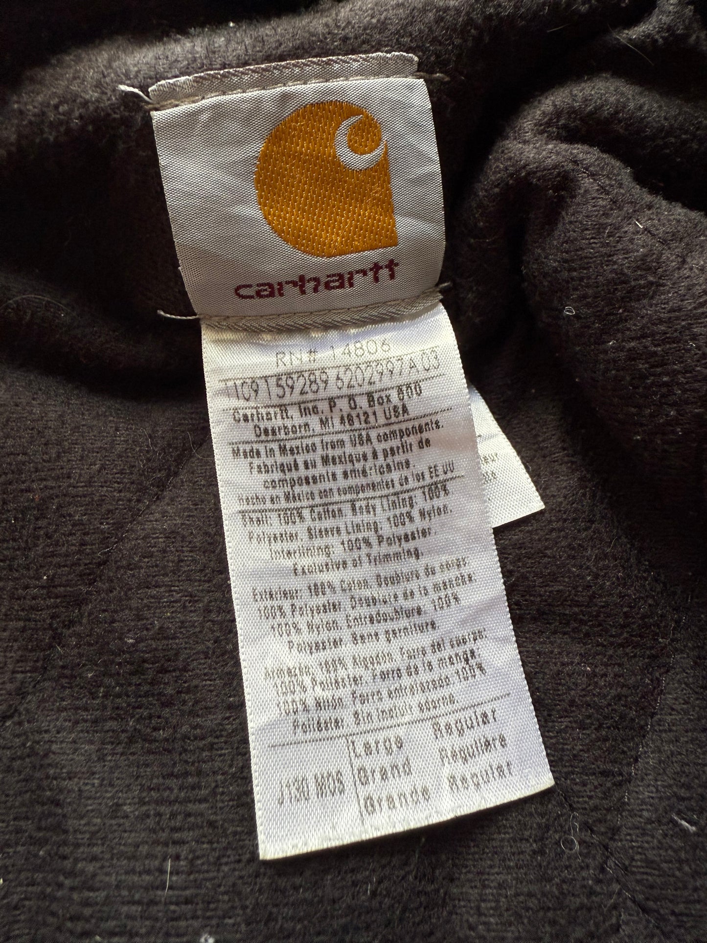 Faded Olive Green Carhartt Active Jacket - Large