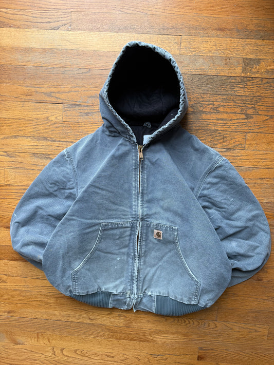 Faded Storm Blue Carhartt Active Jacket - Large