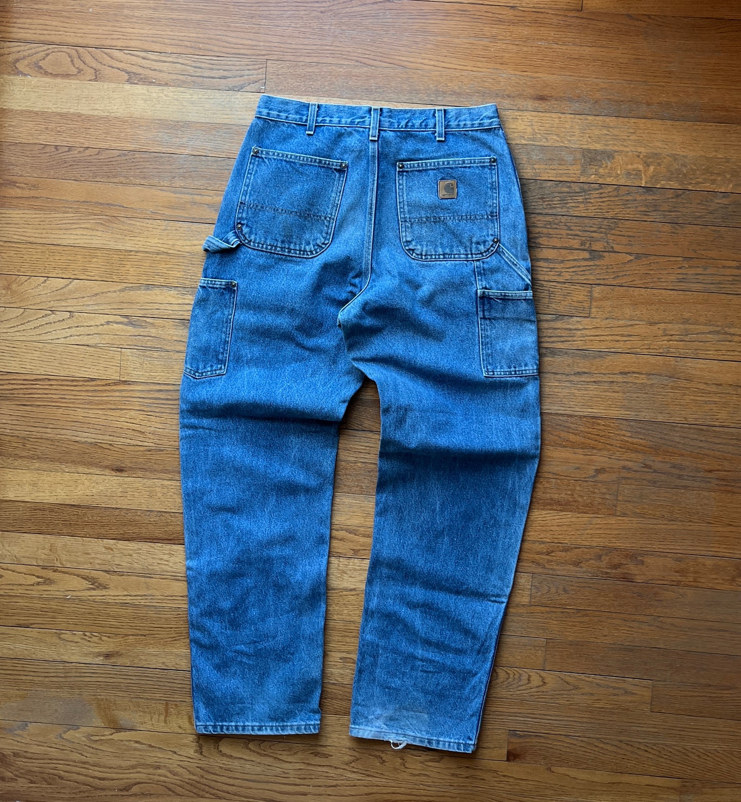 Faded Denim Carhartt Double Knee Pants - 32 x 33