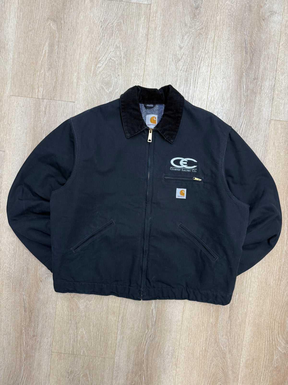 Faded Black Carhartt Detroit Jacket - Boxy L-XL