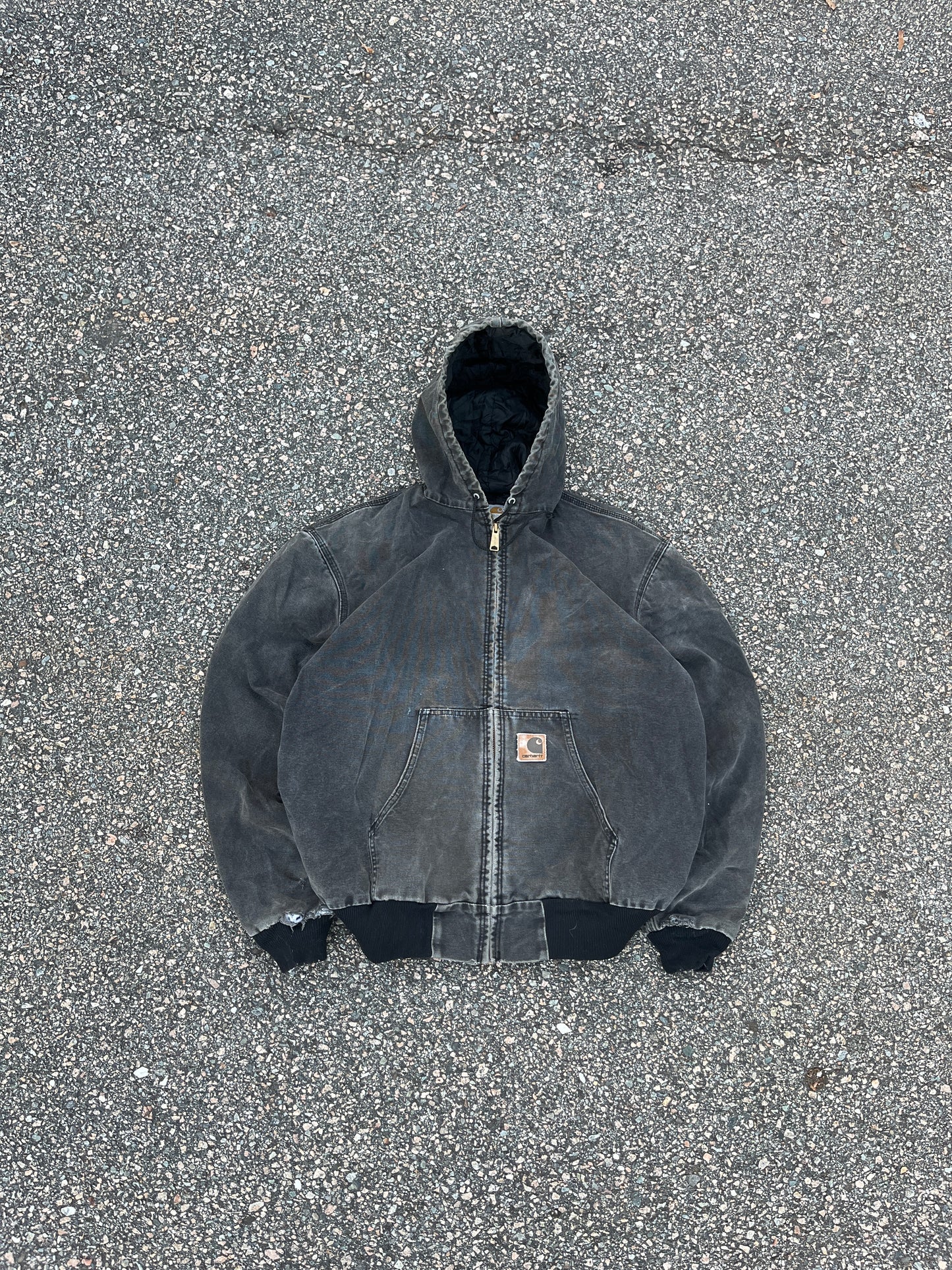 Faded n Distressed Onyx Carhartt Active Jacket - Boxy Large