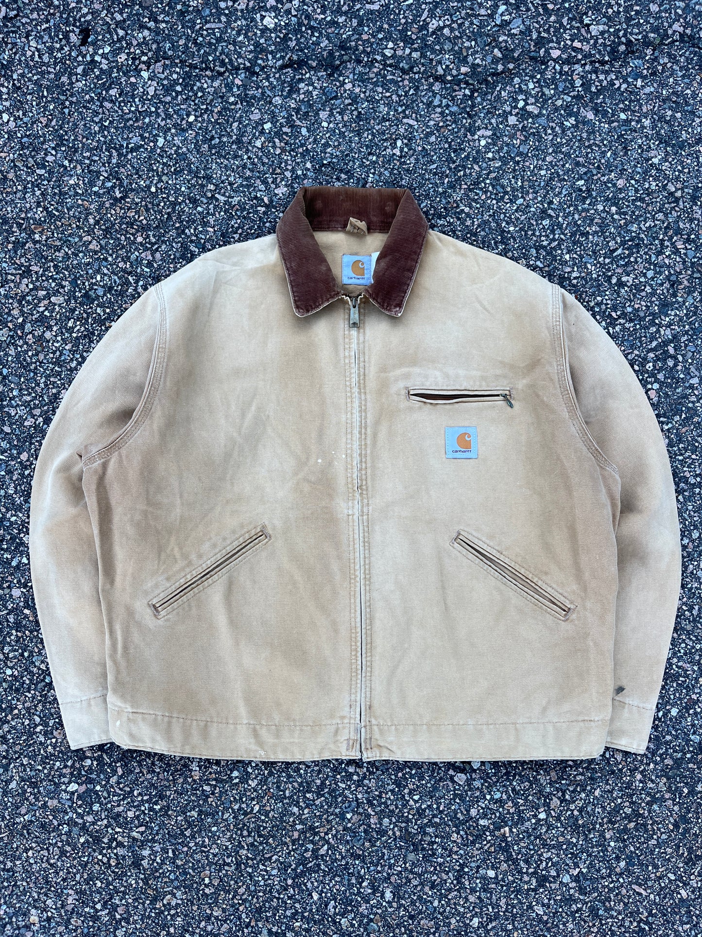 Lightweight Unlined Faded Brown Carhartt Detroit Jacket - Boxy Large