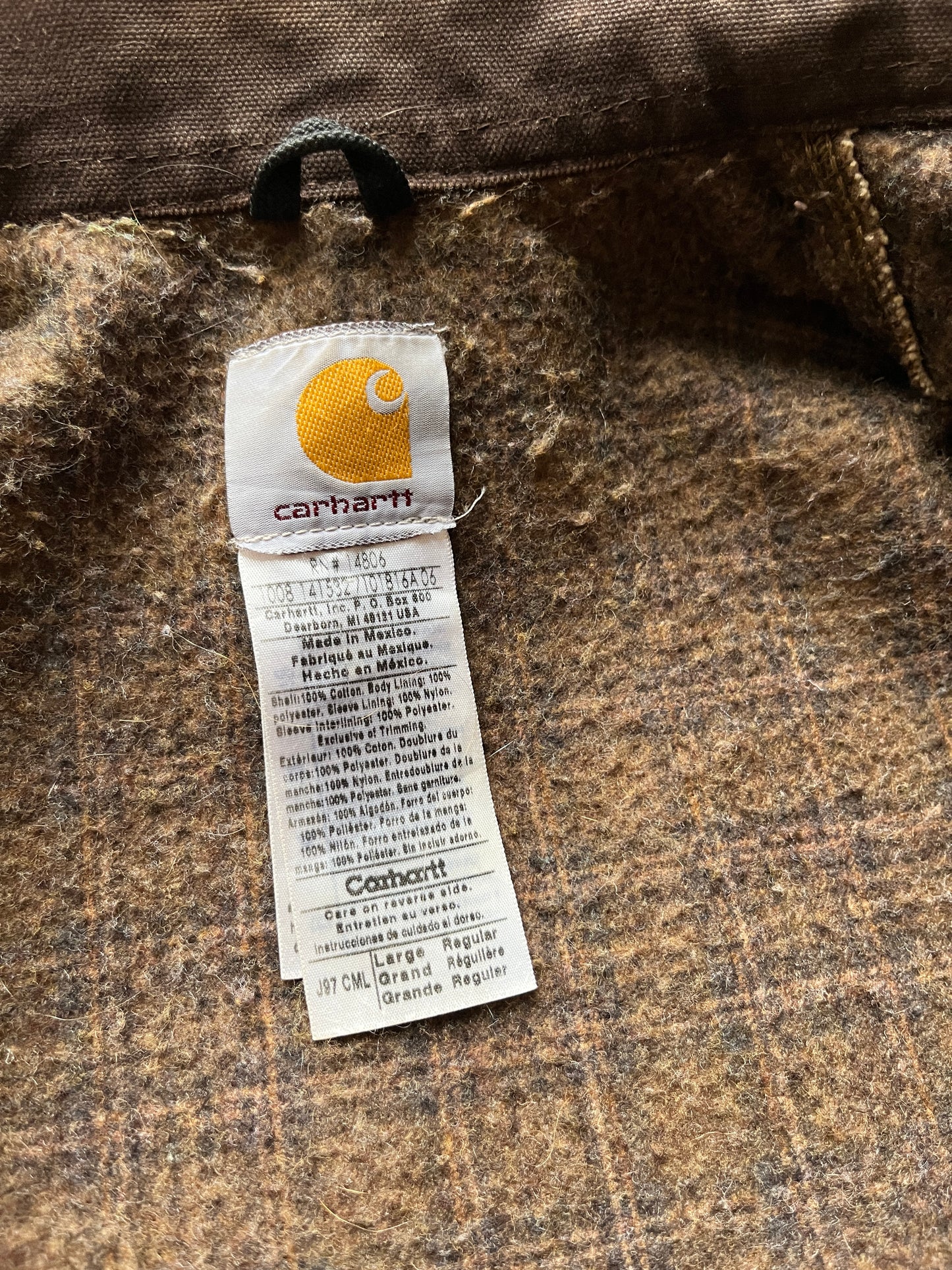 Faded Camel Brown Carhartt Detroit Jacket - Boxy Medium