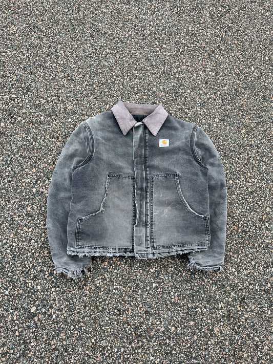 褪色和破旧黑色 Carhartt 北极夹克 - 中号