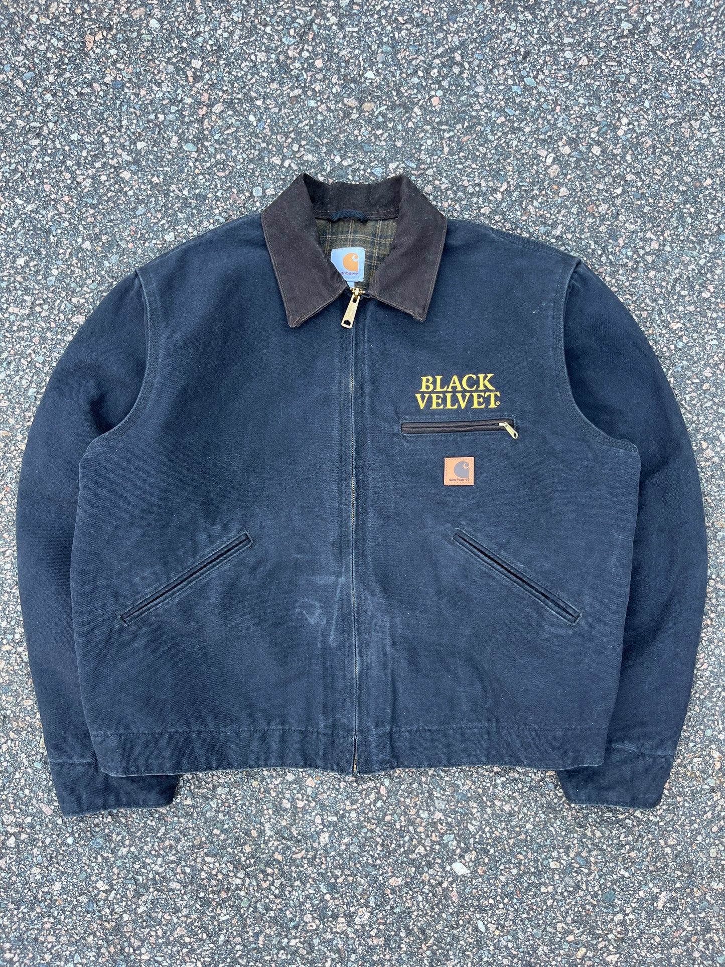 褪色黑色 Carhartt Detroit 夹克 - 中号宽松款