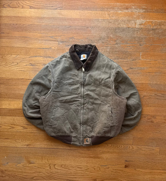 Faded Chestnut Brown Carhartt Santa Fe Jacket - Large