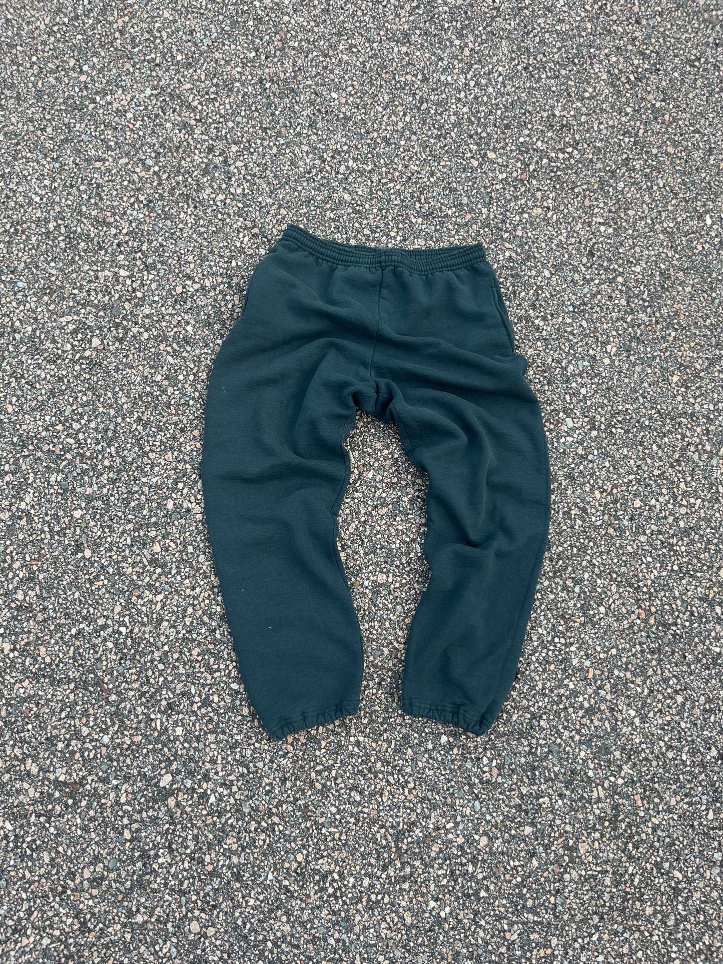 90’s Faded Hunter Green Russell Sweatpants - Medium