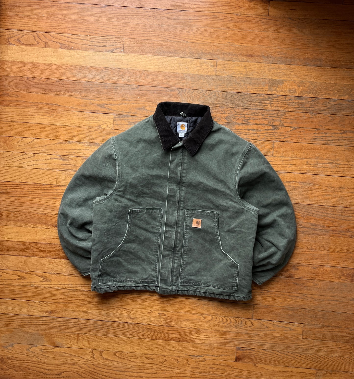 Faded Olive Green Carhartt Arctic Jacket - Boxy Large