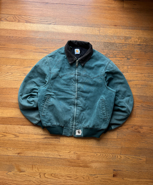 褪色猎人绿 Carhartt Santa Fe 夹克 - 中号