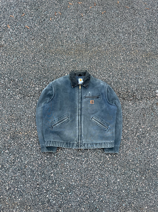 Faded Petrol Blue Carhartt Detroit Jacket - XL